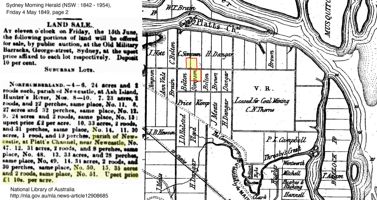 Charles Simpson Land Purchases – The Folly,&nbsp;Waratah